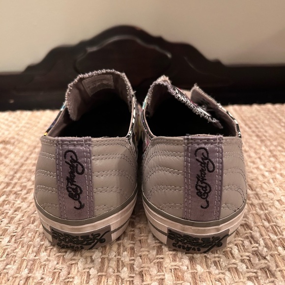 Ed Hardy Colorful Tattoo Slip On Sneakers Women Sz 5 Shoes Low Tops Y2K Grunge - Picture 4 of 10